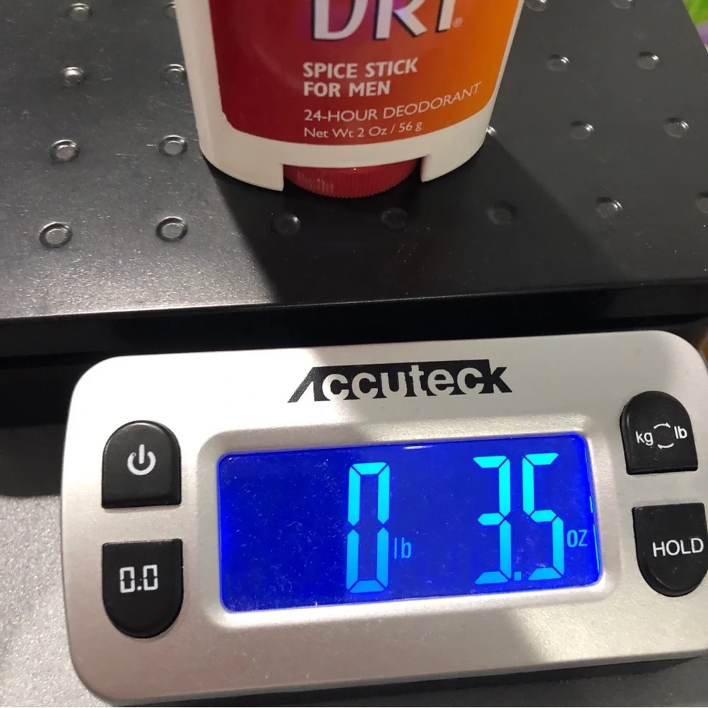 HI & DRI Spice Stick for Men 24 Hour Deodorant, Non-Whitening & Clear, 2oz